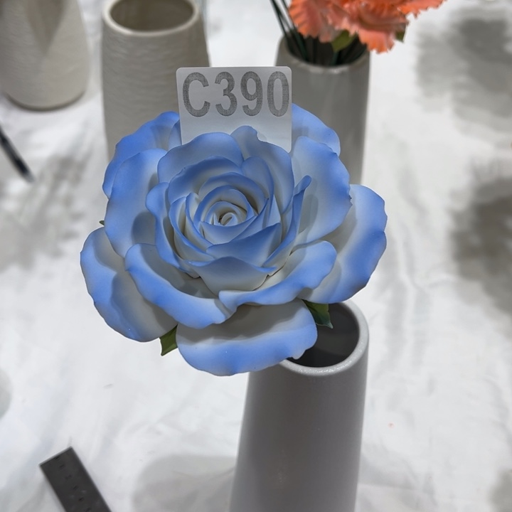 J***w陶瓷花手工捏制C390不花瓶