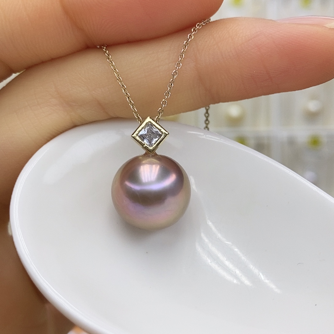 淡水珍珠吊坠(赠链)合金