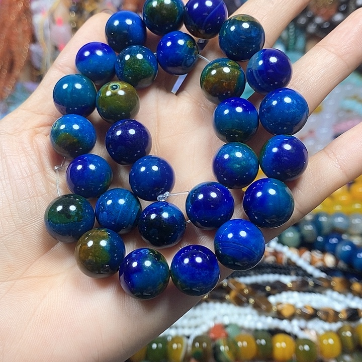 未镶嵌玛瑙/玉髓珠宝半成品地球玛瑙卡14mm
