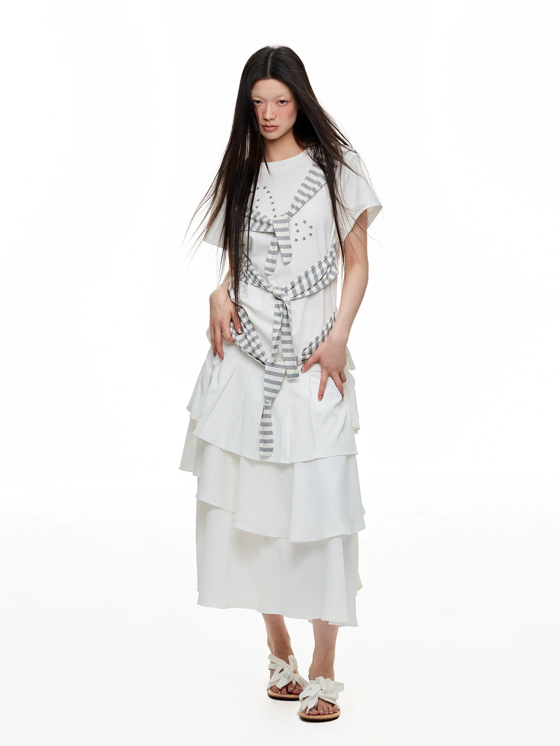 【直播间清仓款 No退No换】JIKOO【慵懒结】短袖T恤设计感