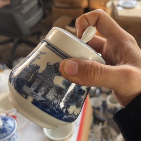 瓷其他老底温酒器一个