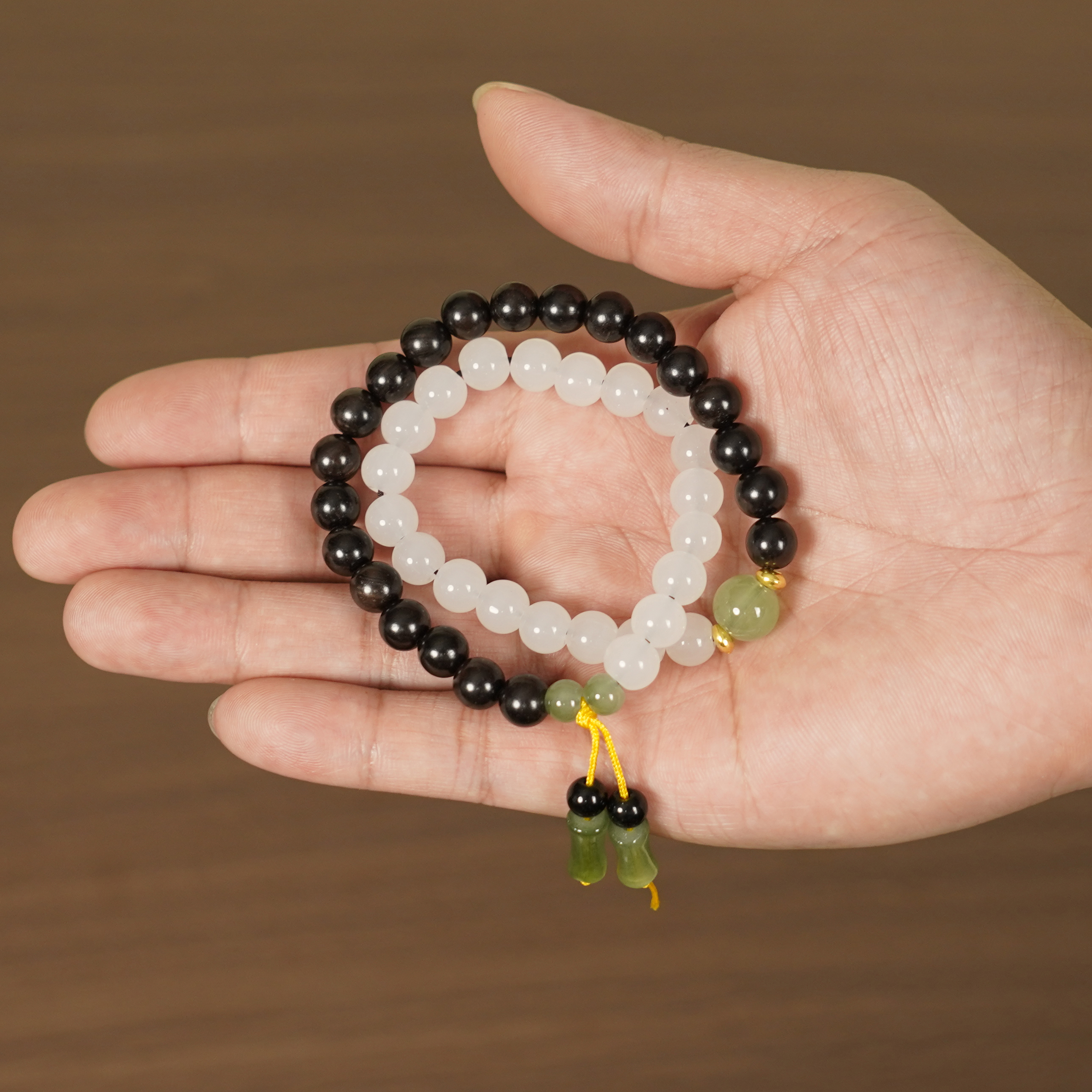 K45黑檀算盘珠0.8+夜光（无礼盒）S0433