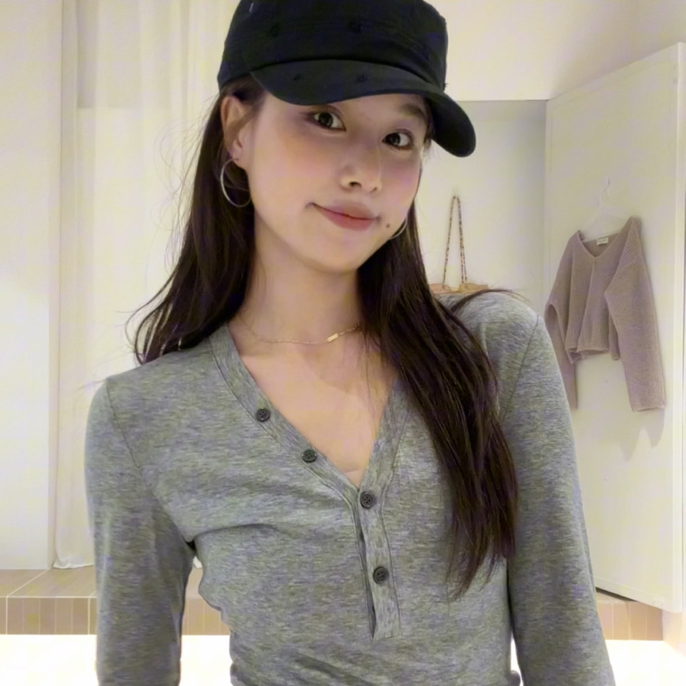 （每日松弛）2025年秋季新款显瘦修身长袖打底衫女百搭