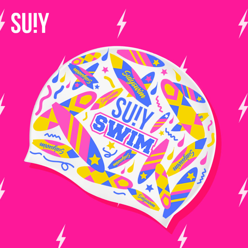 SUIY专业新款游泳帽女士长发不勒头专用护耳成人硅胶防水专业泳帽