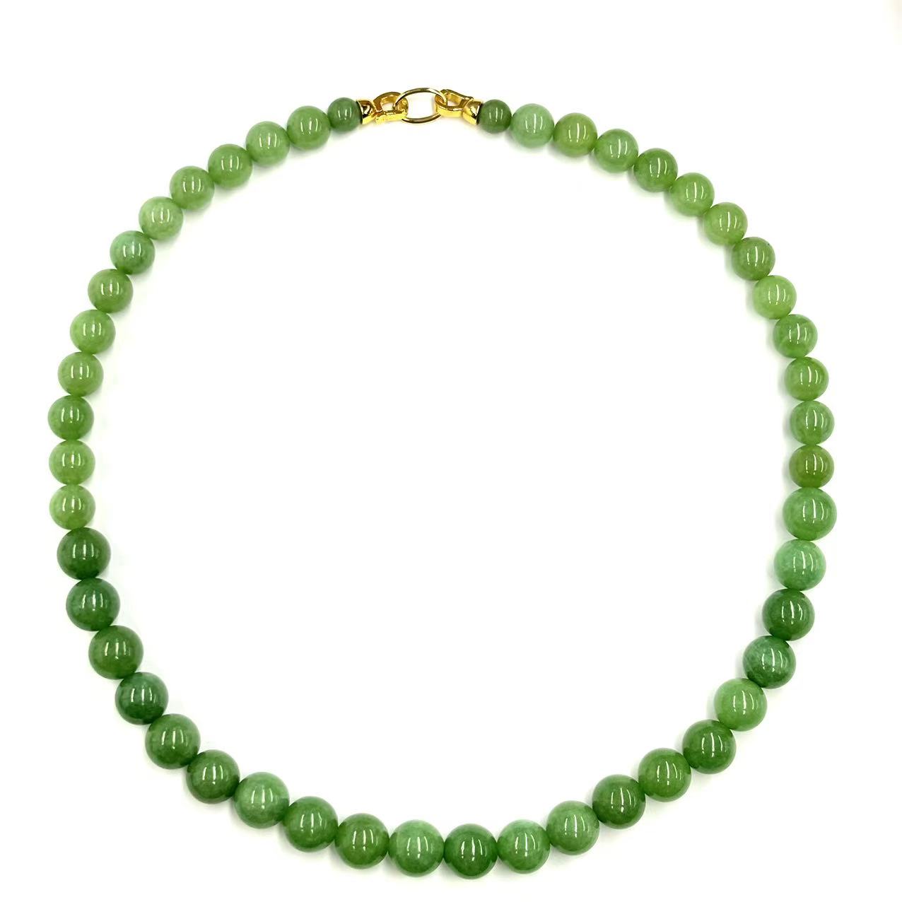 【符老板】x611-国风设计款金宝绿圆珠妈妈链-项链-赠礼盒