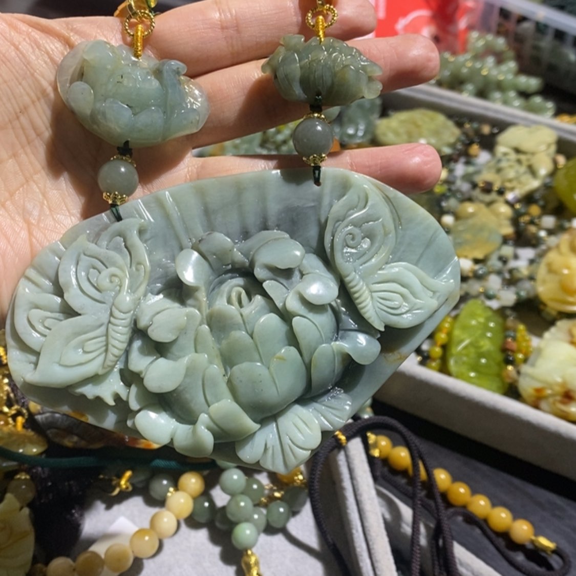 【闪购商品】岫玉毛衣链未镶嵌