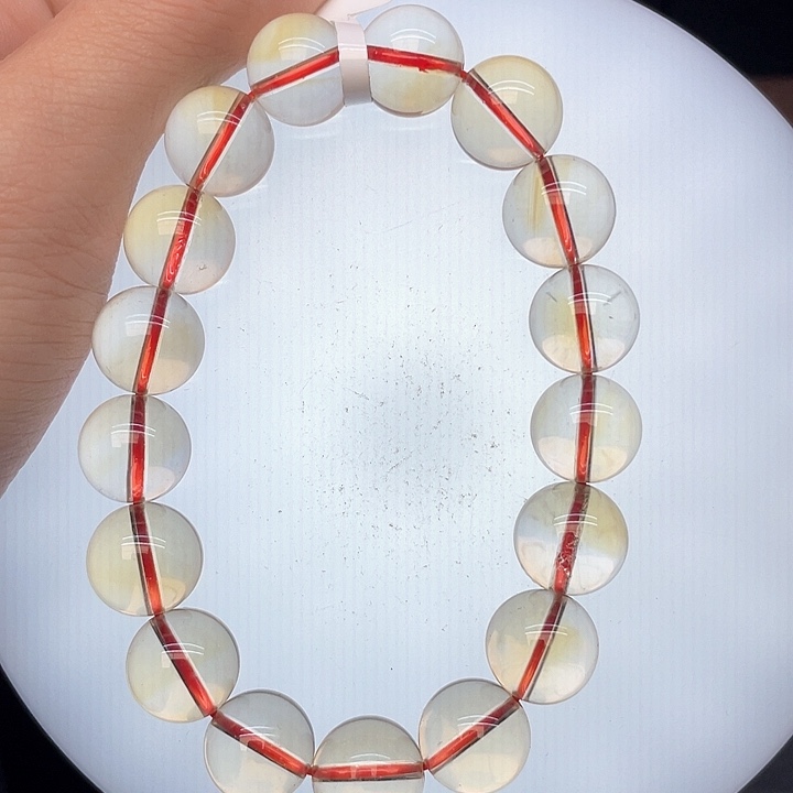 水晶手链未镶嵌7黄水晶12mm