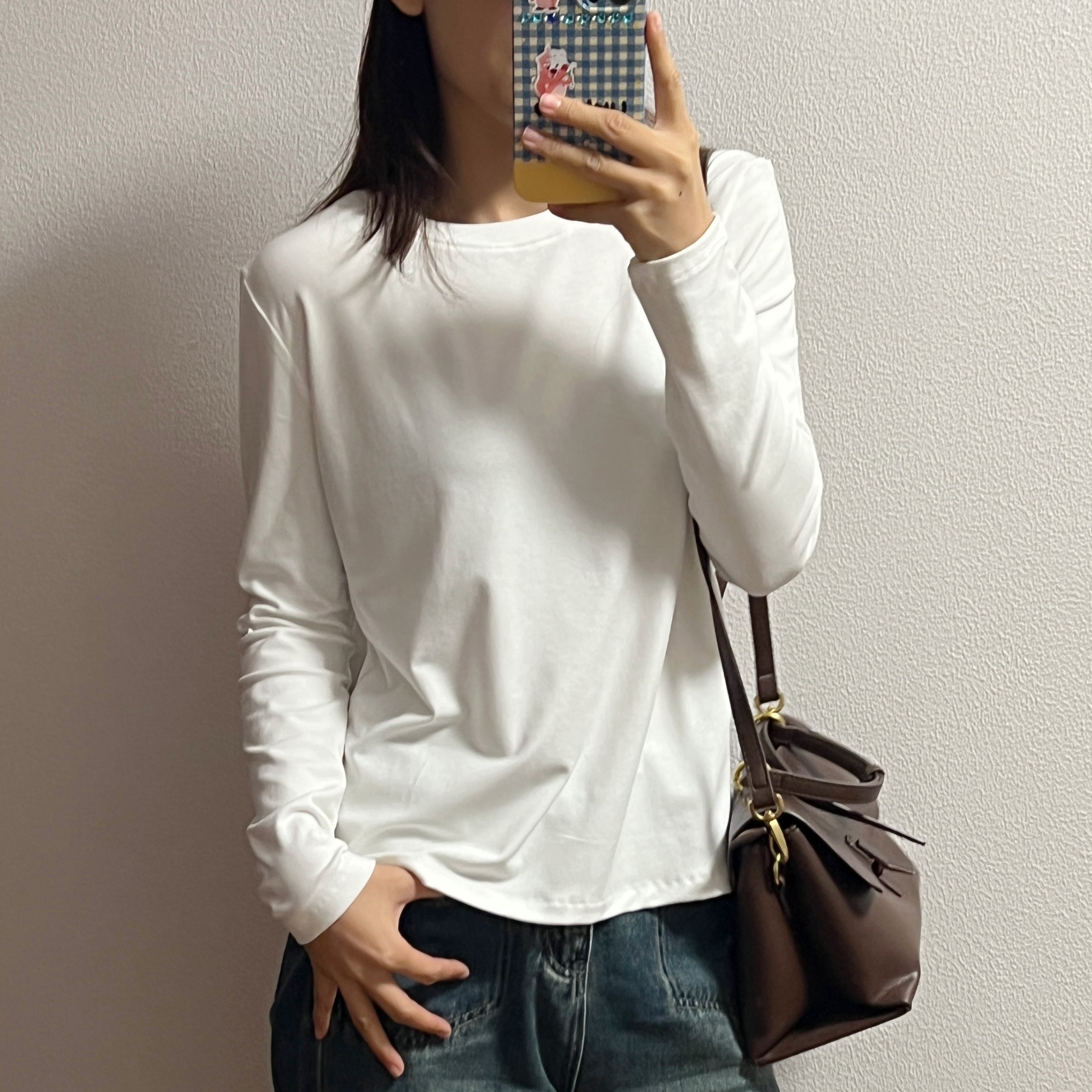 秋冬打底宽松弹性内搭修身长袖打底衫