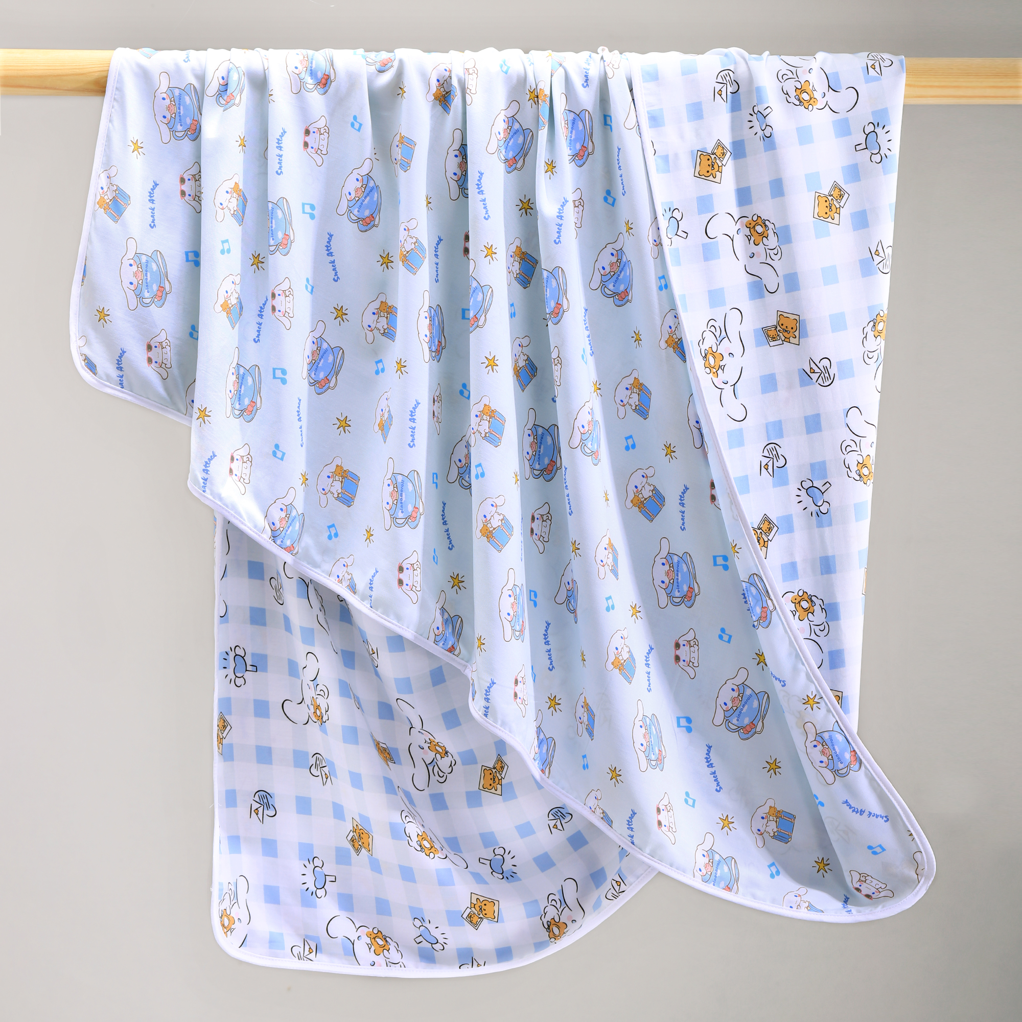 人造棉盖毯毯子薄款办公室午睡披肩夏凉被空调毛巾被飞机航空沙发