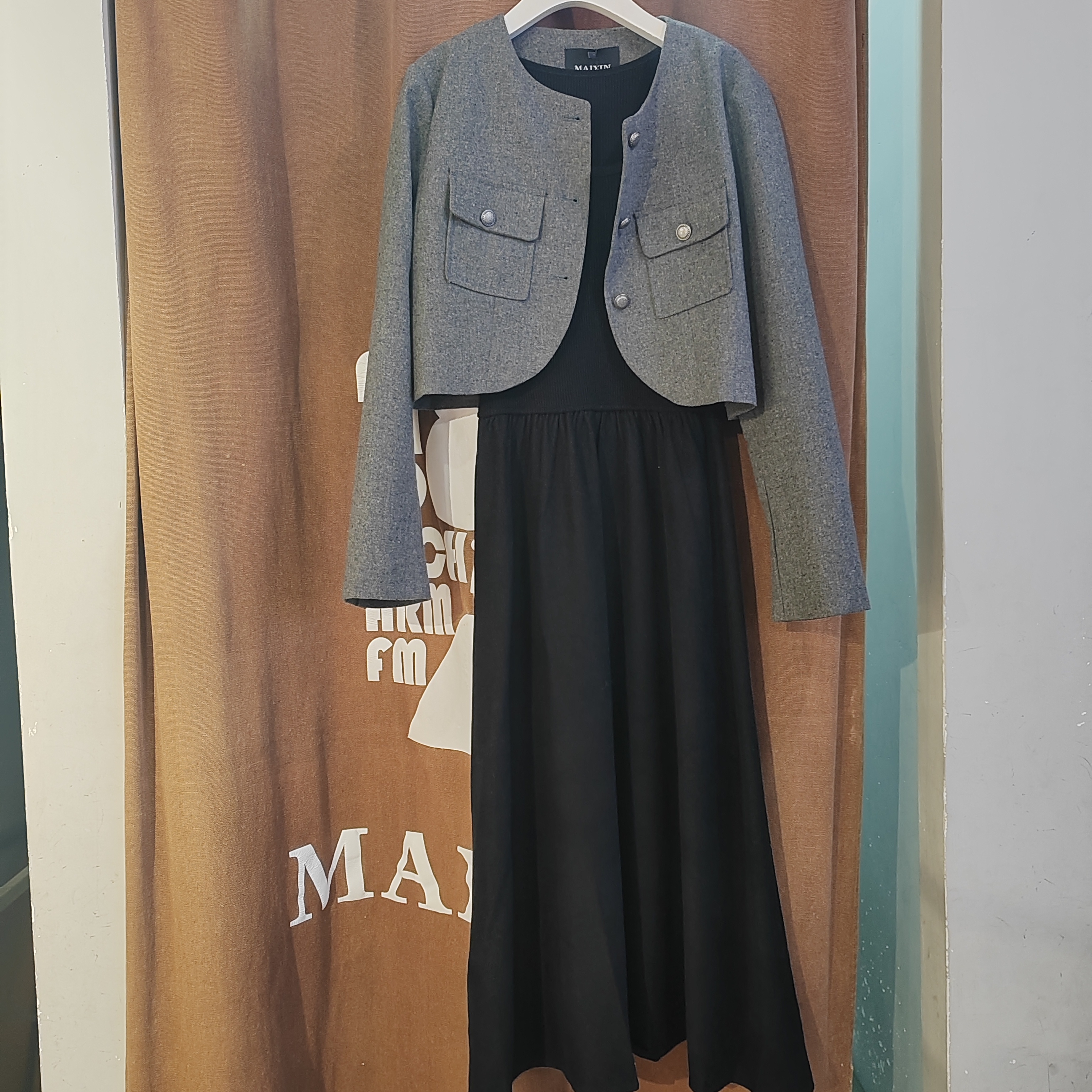 秋冬新款小香风上衣连衣裙时尚优雅套装