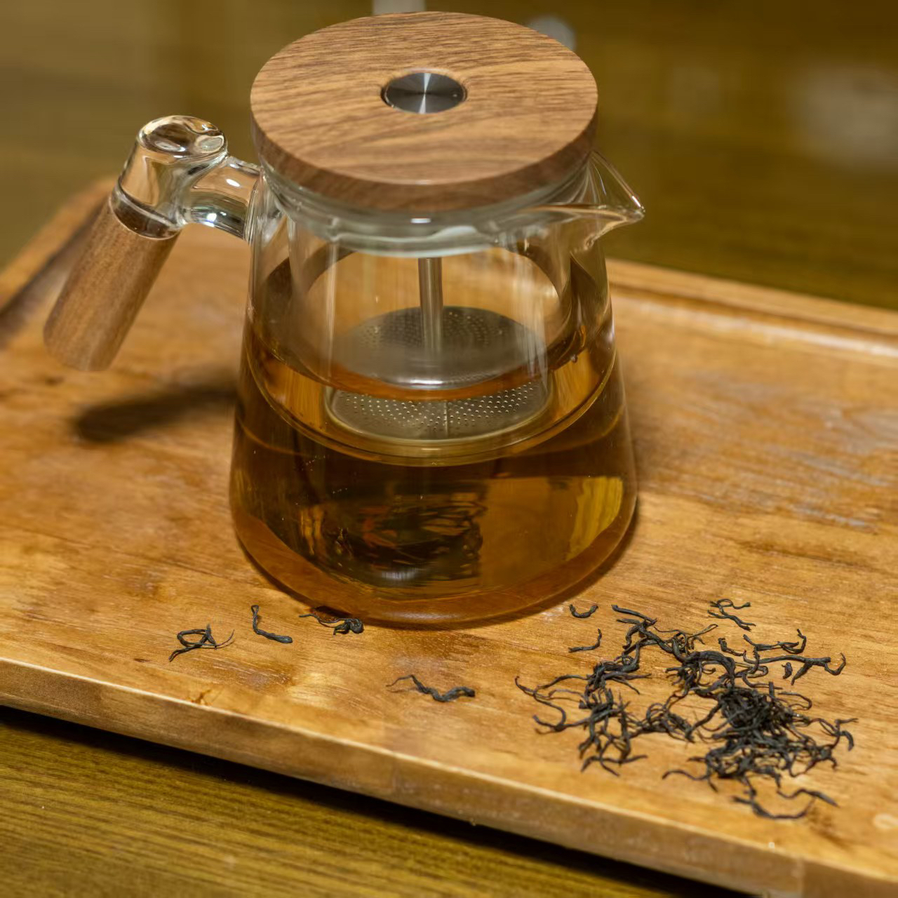 新款功夫茶具按压式泡茶神器茶水分离飘逸杯