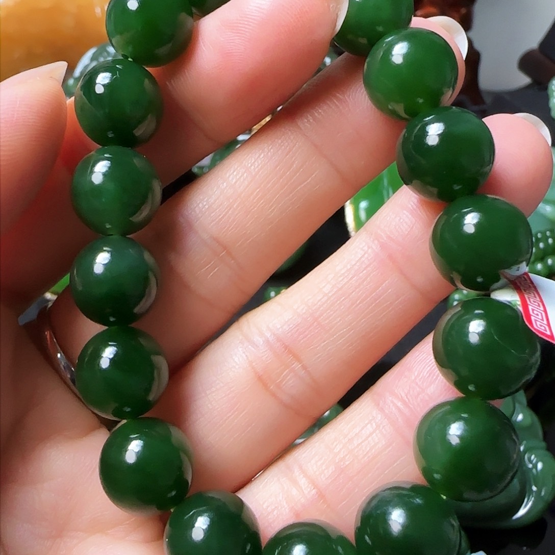 和田玉（碧玉）手链未镶嵌