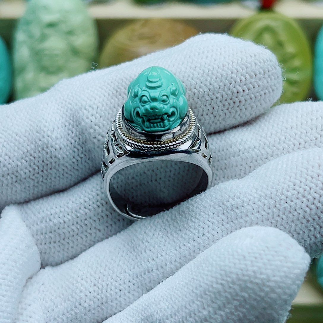 绿松石银S925镶嵌珠宝奇石