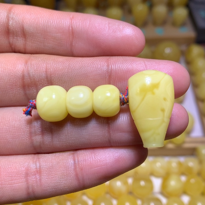 蜜蜡裸石未镶嵌天然俄料浓白蜡套装10.2-13.2