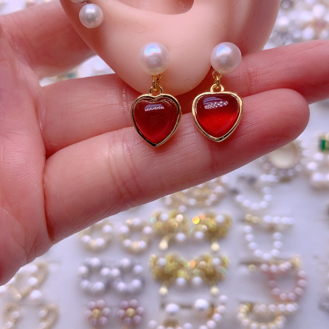 淡水珍珠耳饰合金