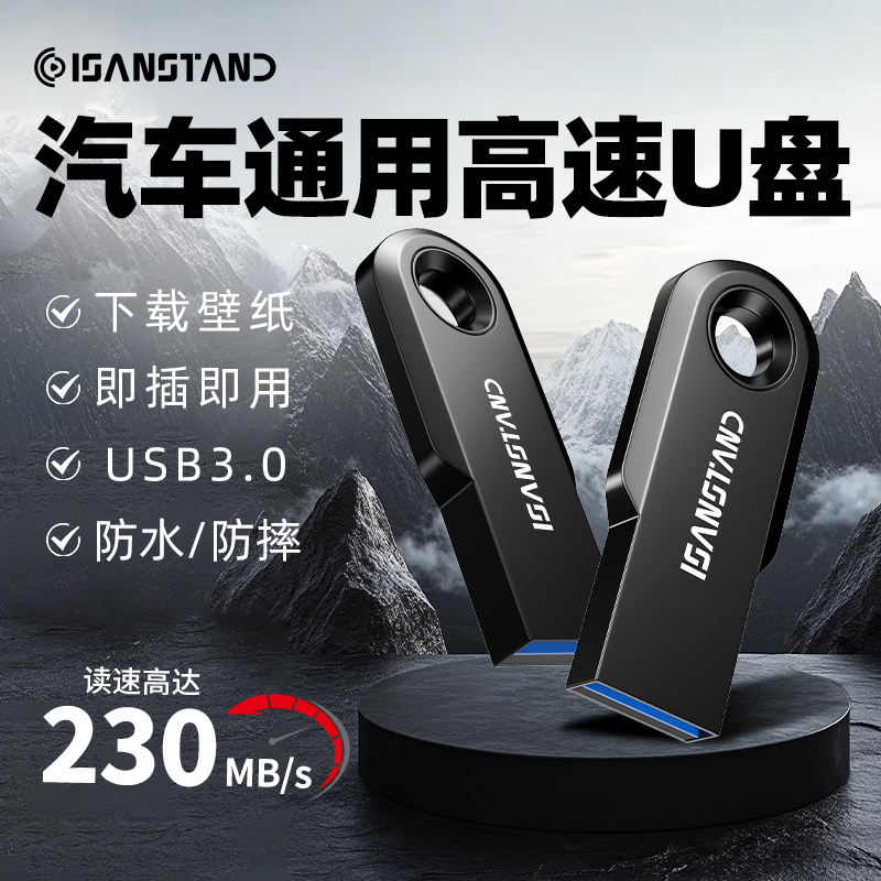 SanStand车机壁纸专用双接口高速U盘手机车机两用FAT32格式USB3.0