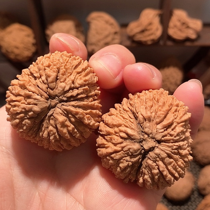 文玩核桃吊坠38尺猴头三棱