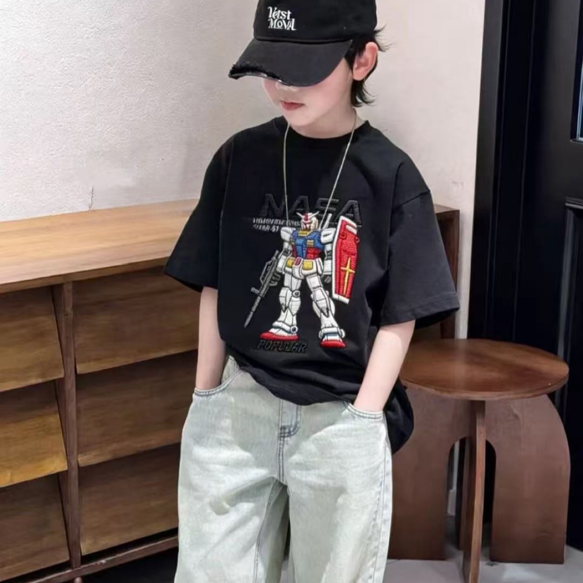 夏款潮童高达机器人短袖T恤261
