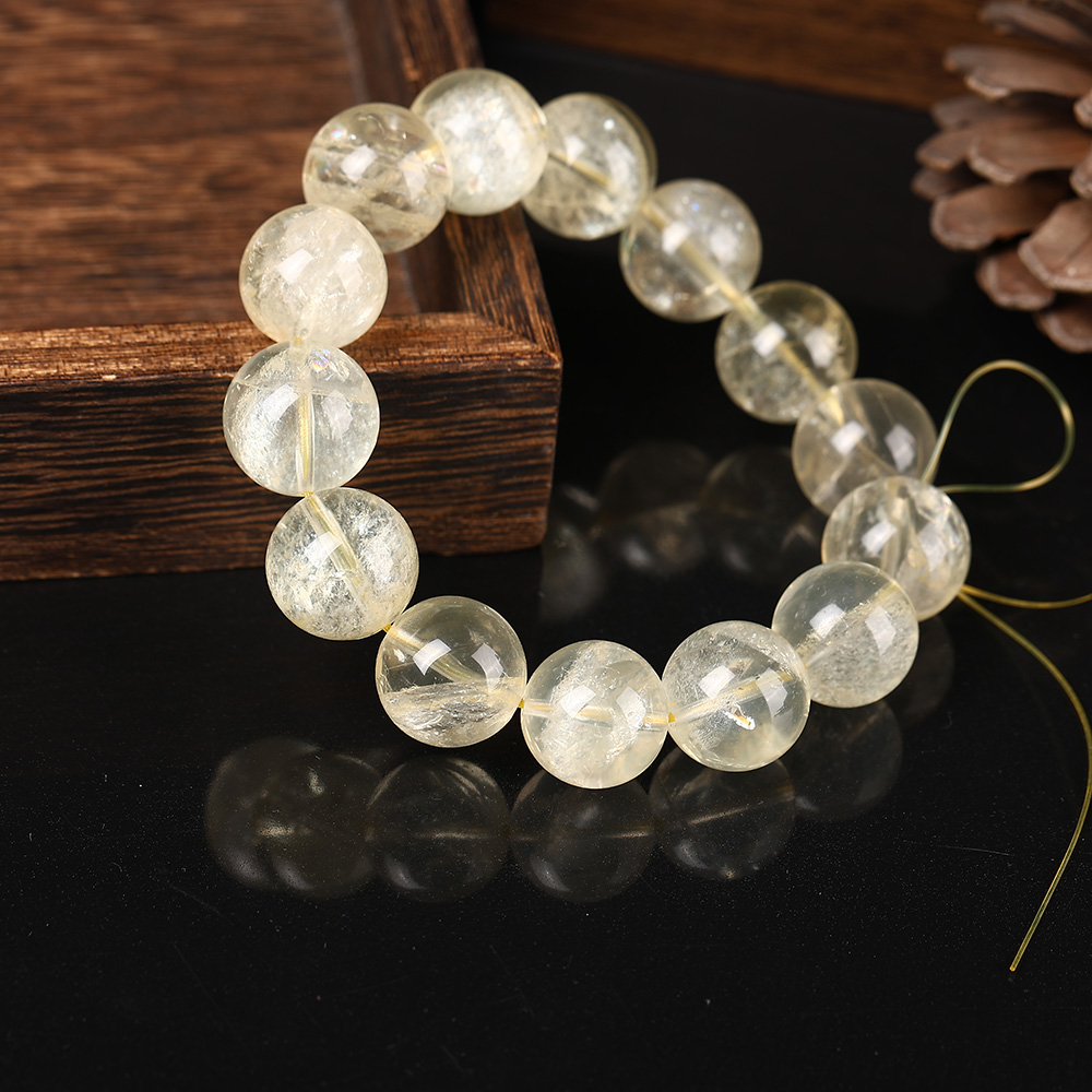 初矿珠宝   天然柠檬阿赛水晶轻奢百搭时尚女士手串