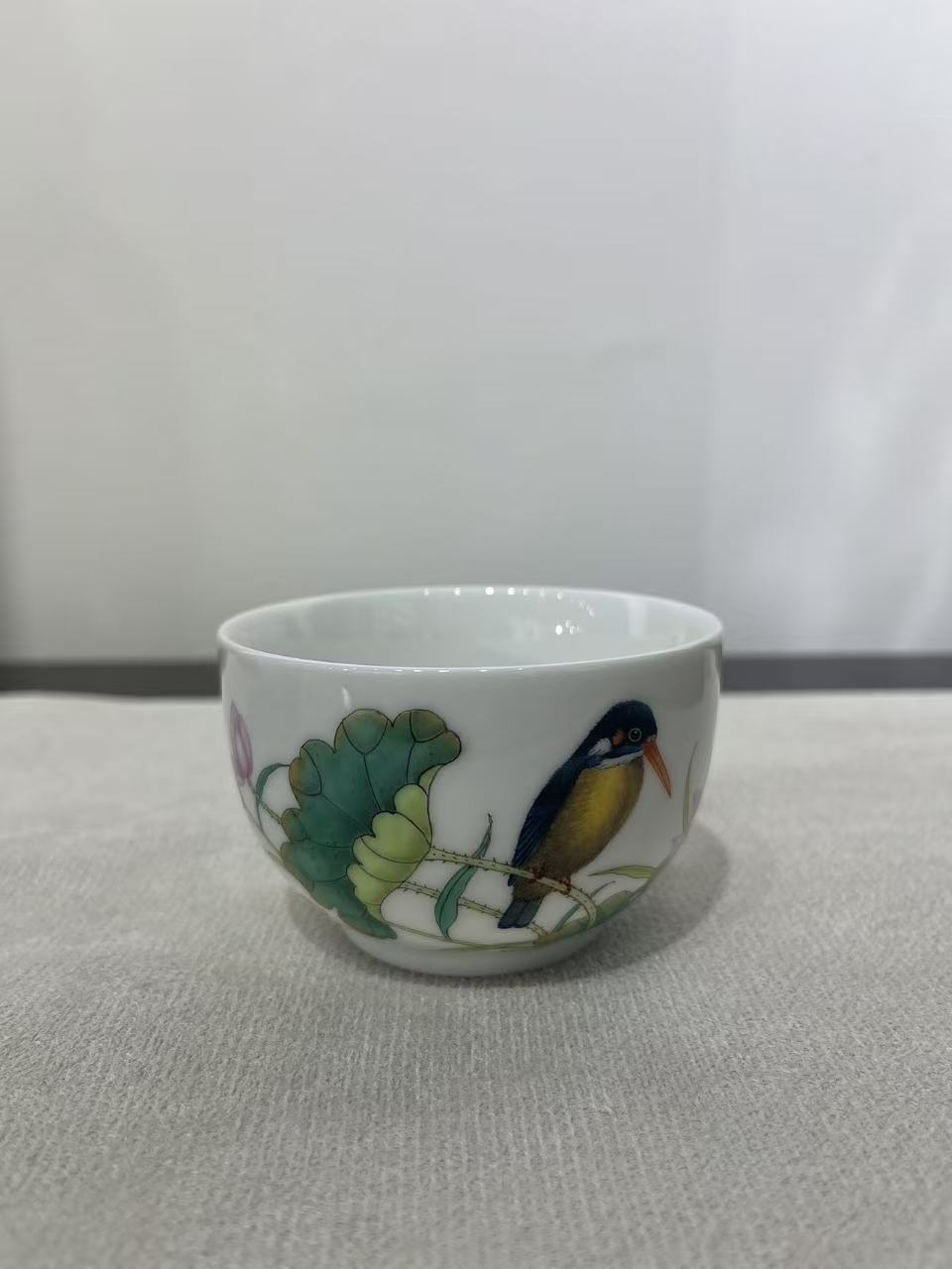 【郭晋】粉彩花鸟茶杯21