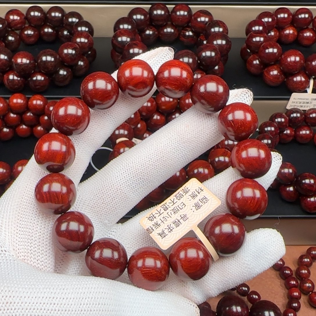 红***饭小叶紫檀手串/手链原生态印度小叶紫檀1.5顶泥