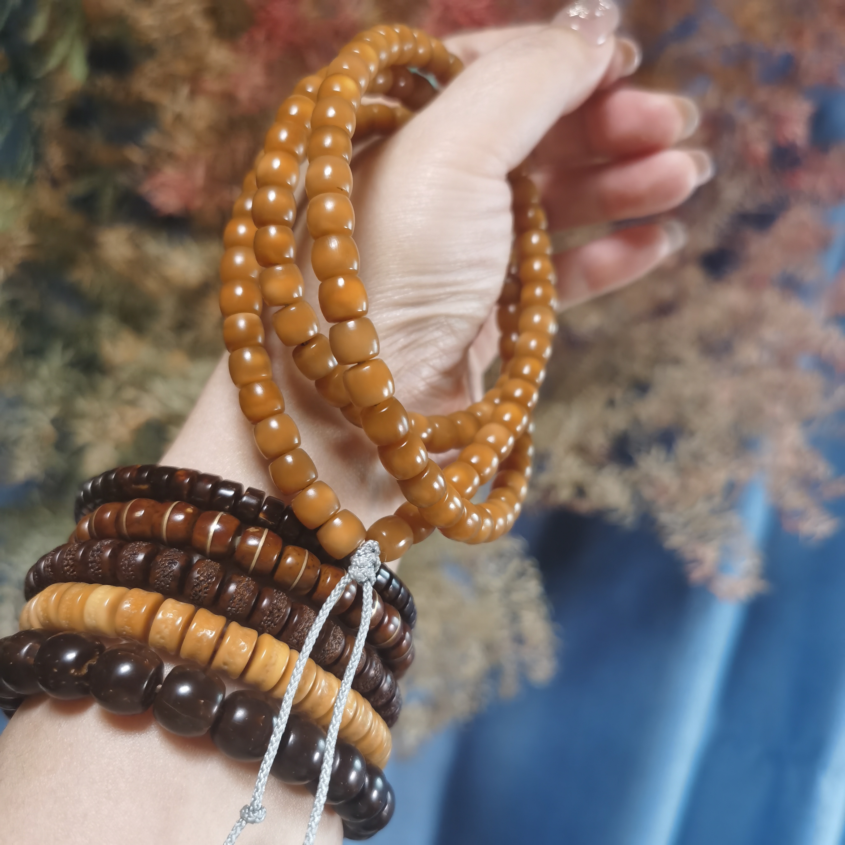 【拍下一物一图发】龙脊菩提玉化老型直切卡7大+任选108念珠脖挂