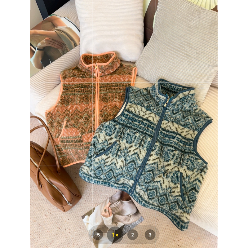 0187【冬季加绒】韩系复古费尔岛风马甲（1279）