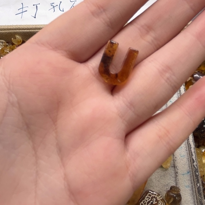 裸石琥珀未镶嵌青*?天然蜜蜡配件