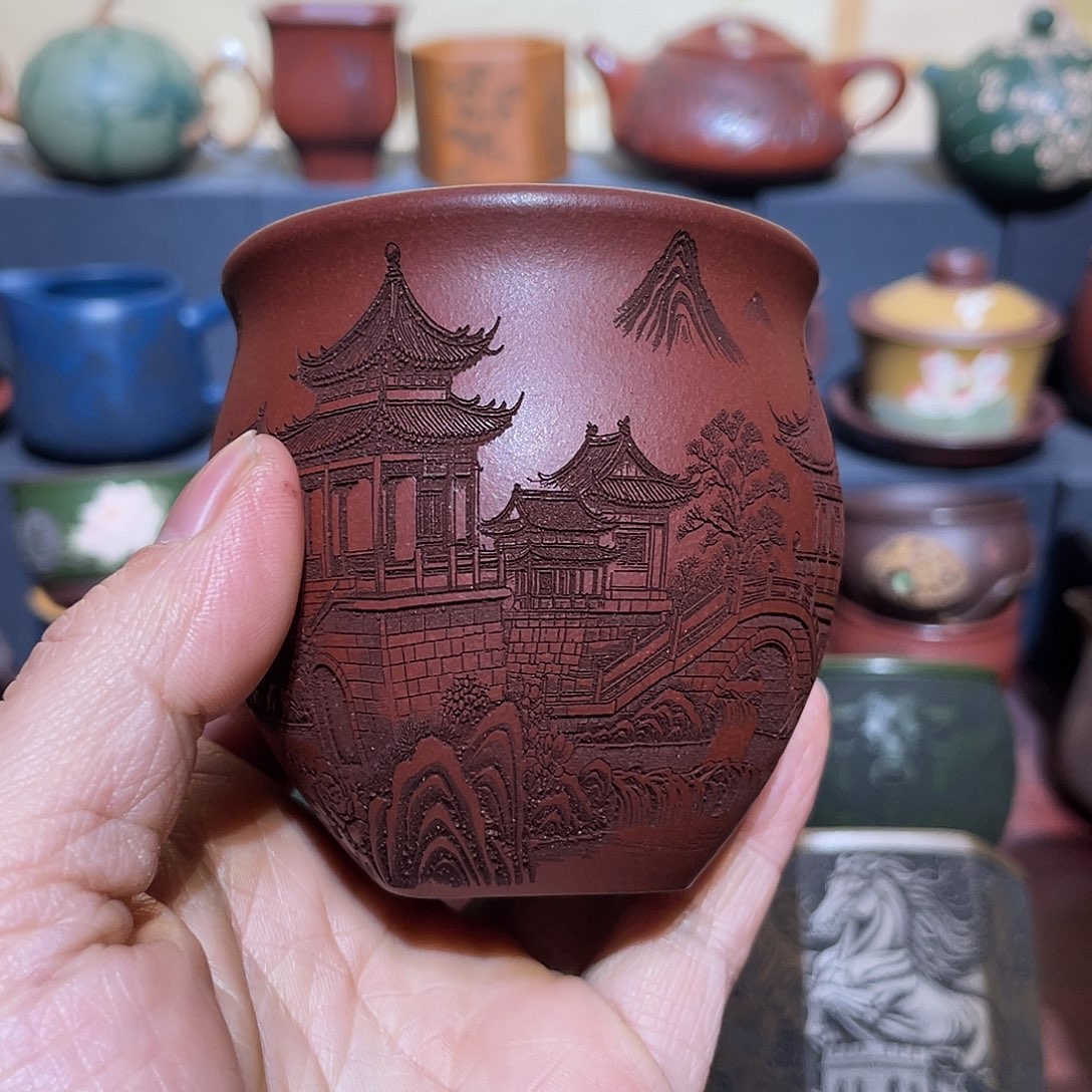 原矿紫砂手工主人杯