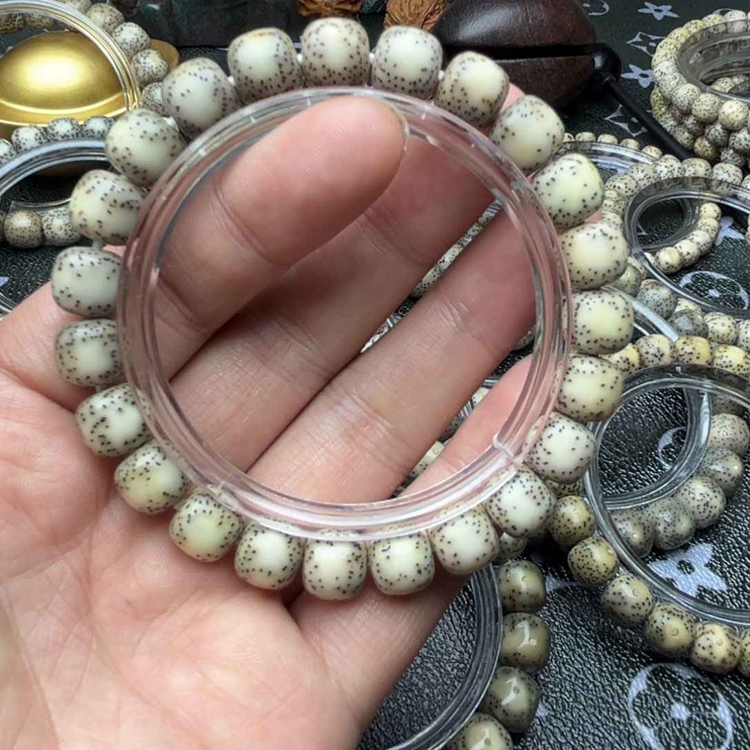 星月菩提手串10mm侧留白单圈星月菩提微氧化