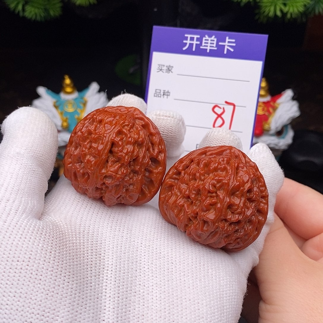 文玩核桃吊坠87号41三角白