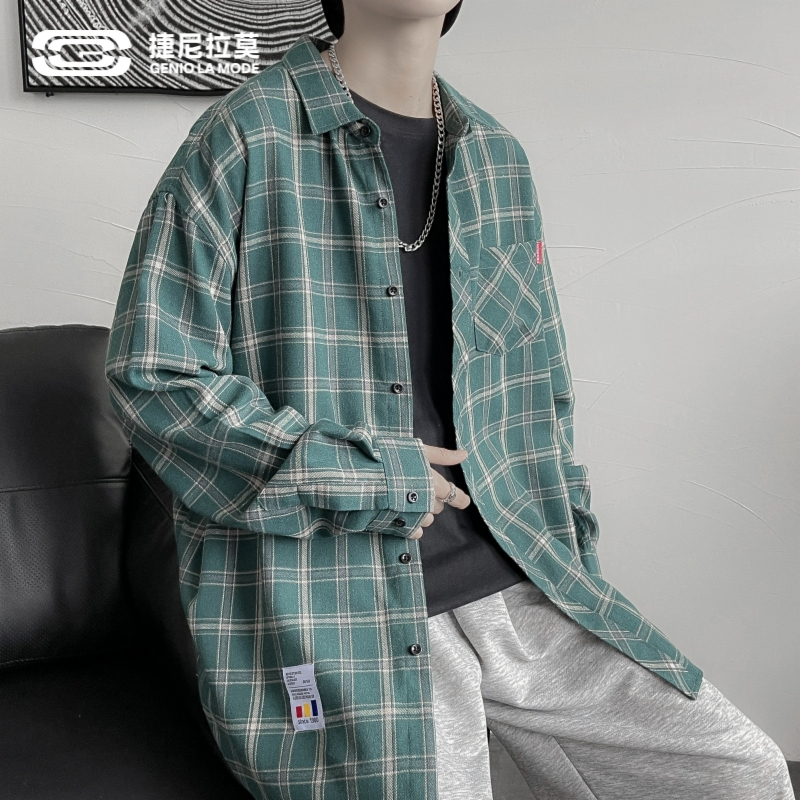 GENIO LAMODE男士外套春秋夏季男装衬衫男女款外穿美式vintage