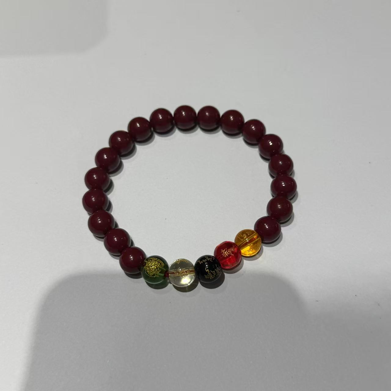 天然辰砂精品手串（无礼盒）SC134