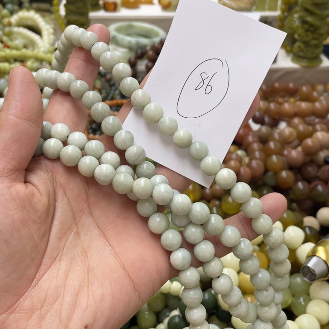 蛇纹石玉手链未镶嵌