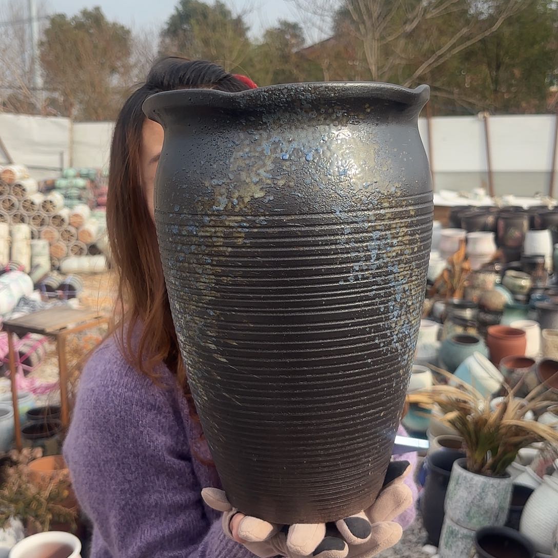 口径21高31一个黑花边