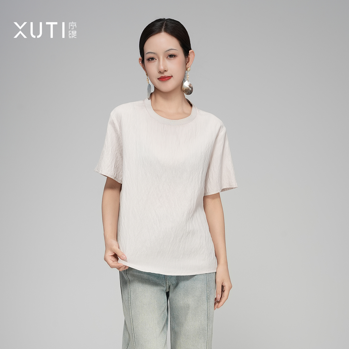 序缇春夏新款国风新中式女士桑蚕丝上衣F18-111222