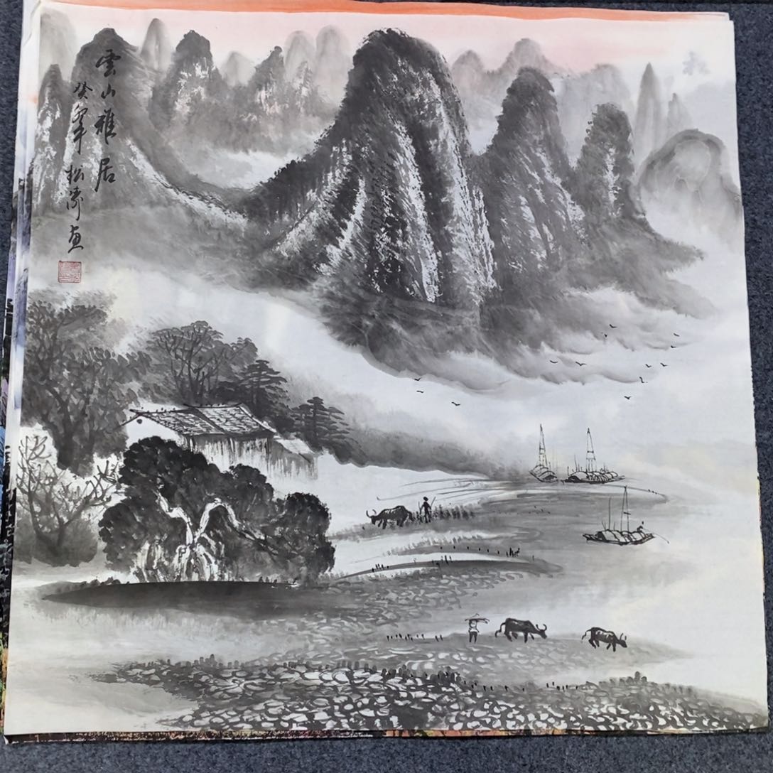 国画尺寸68✖️68四尺斗方手绘