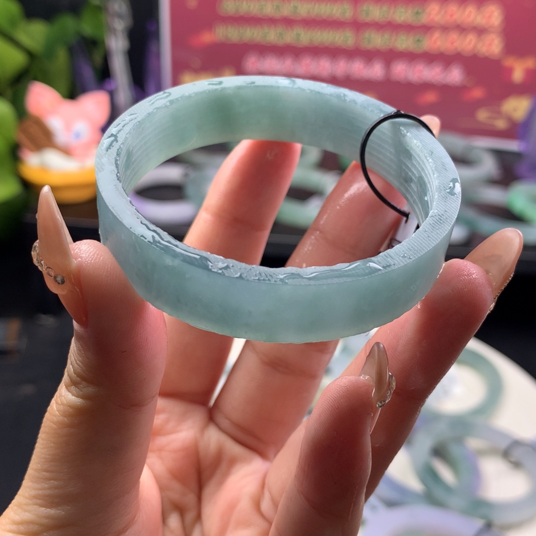 定制翡翠叮当镯未镶嵌53/54 公主镯