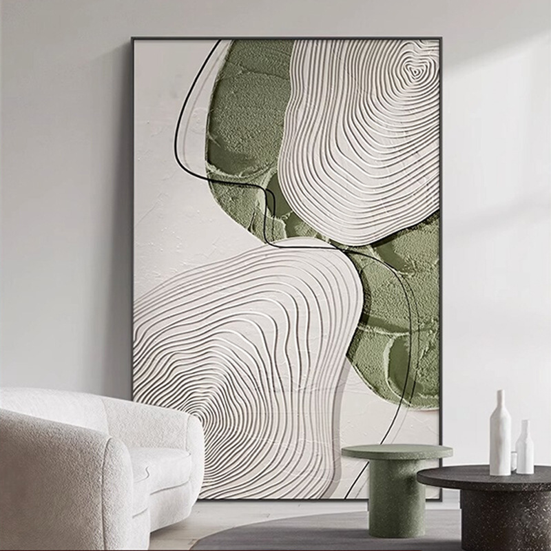 现代简约客厅装饰画抽象肌理感沙发背景墙挂画大幅落地画玄关壁画