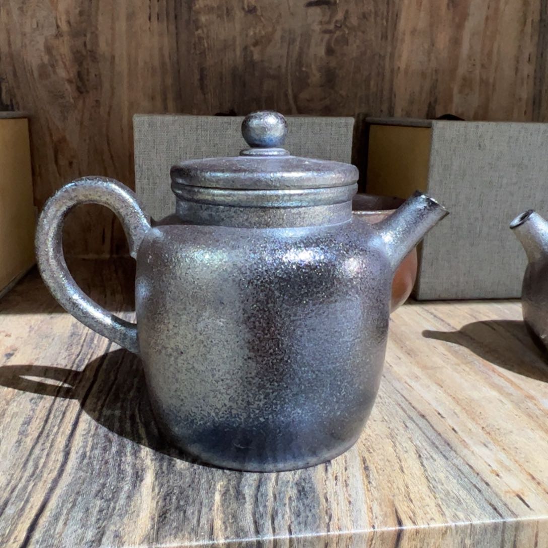 壶建水紫陶紫泥柴烧壶