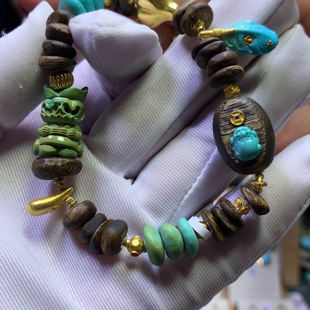 绿松石18K金镶嵌单圈