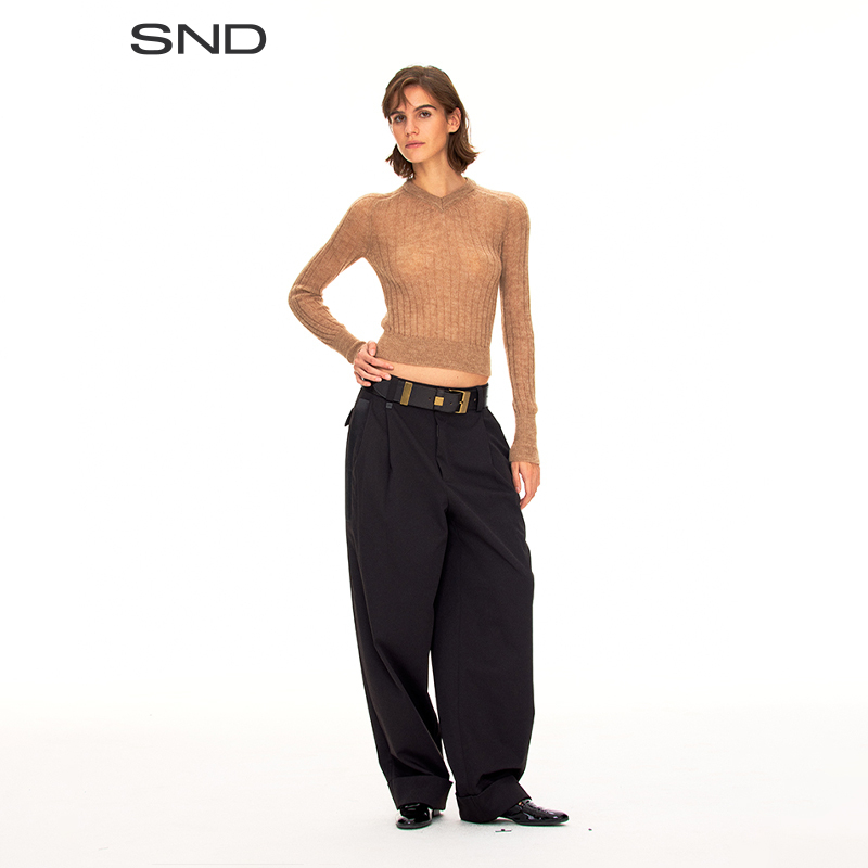 【FaxCopyExpress 设计师品牌】SND AW25 口袋双褶薄款西裤