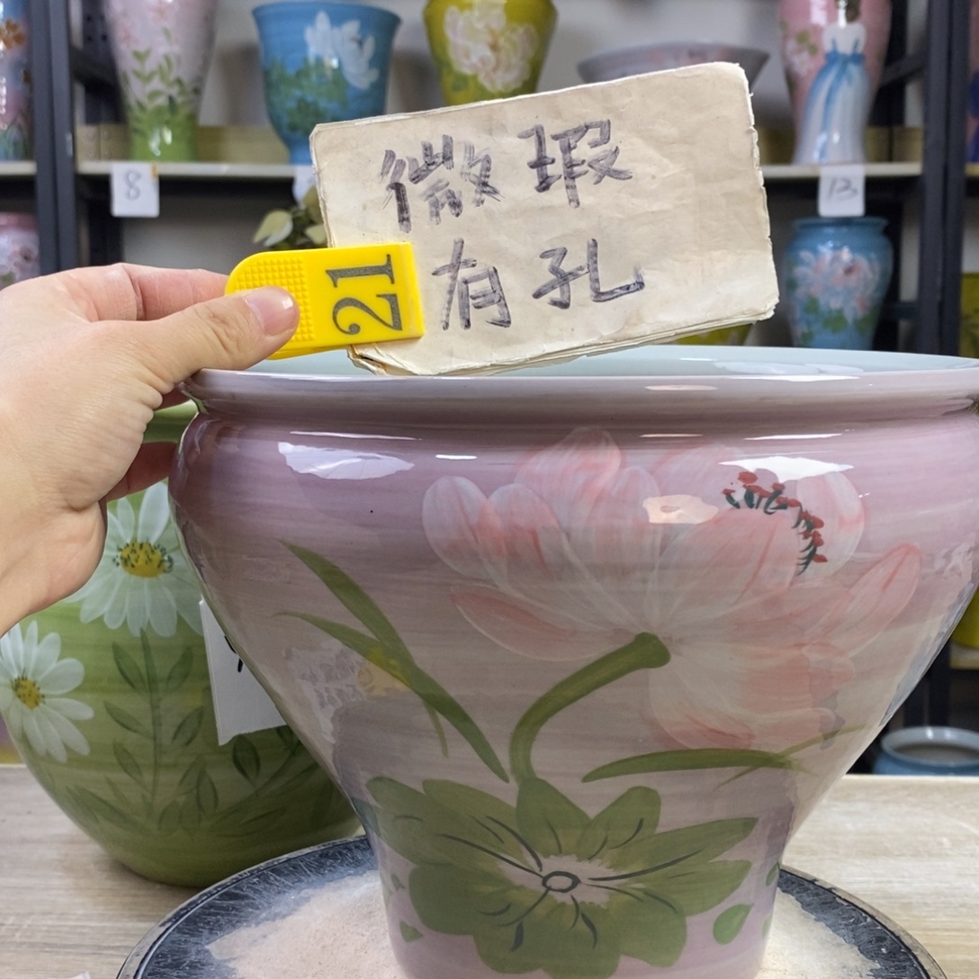 景德镇手工手绘陶瓷花盆