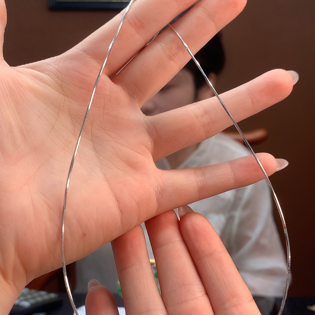 翡翠银S925镶嵌颈饰没有翡翠只发项圈一个