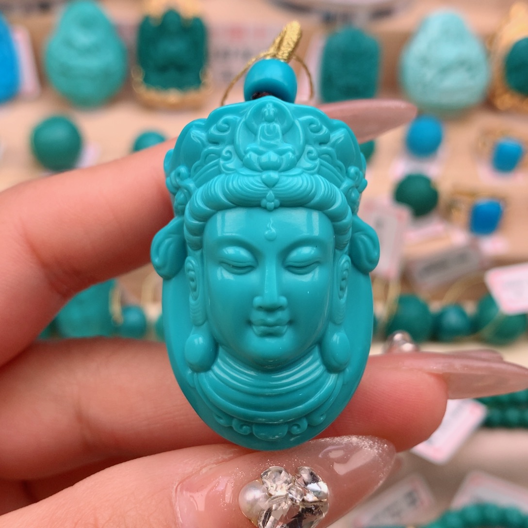 绿松石观音首未镶嵌