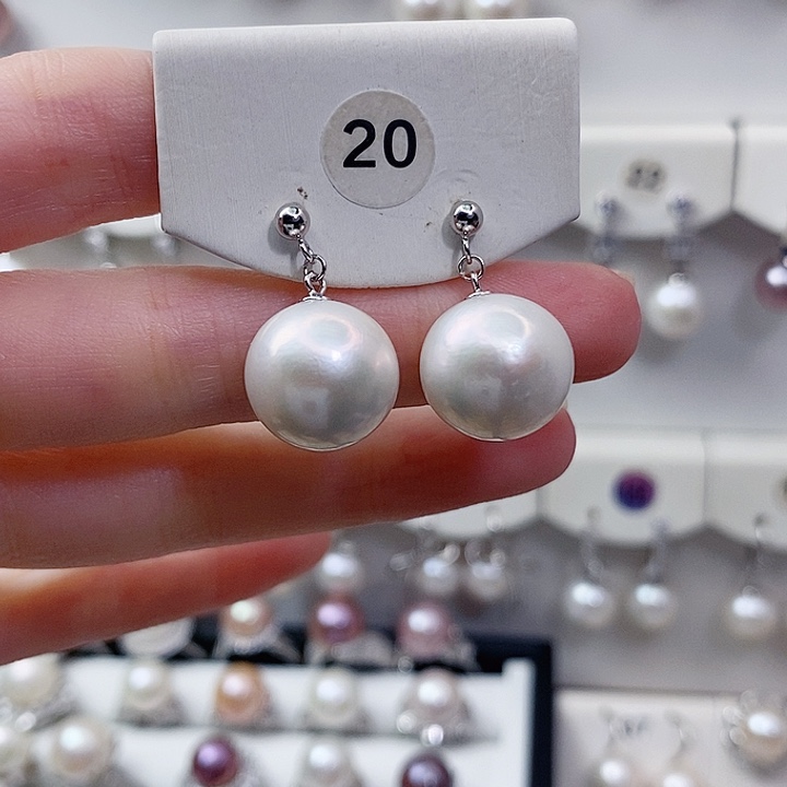 小***力银S925镶嵌耳饰淡水珍珠A