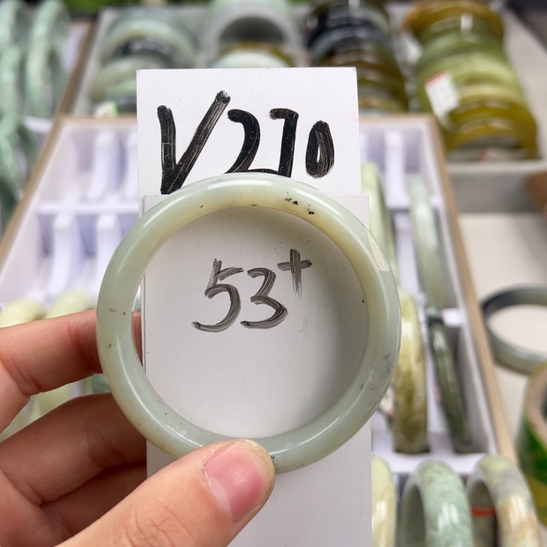 岫玉手镯未镶嵌天然岫玉微瑕