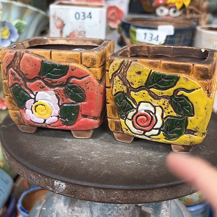 紫砂花盆粗陶材质多肉花盆