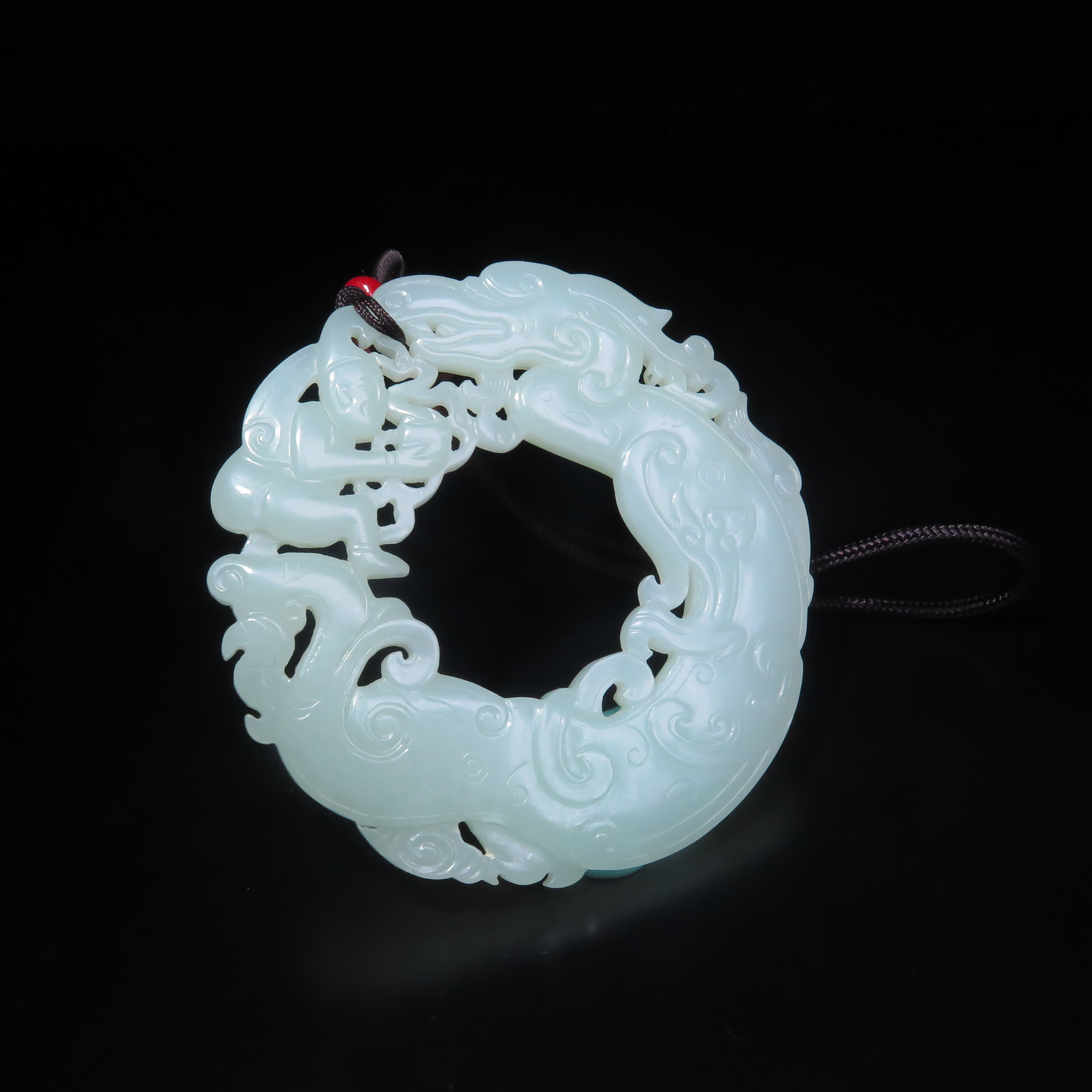 清代团龙玉佩/MZ583540/和田玉/民族文物