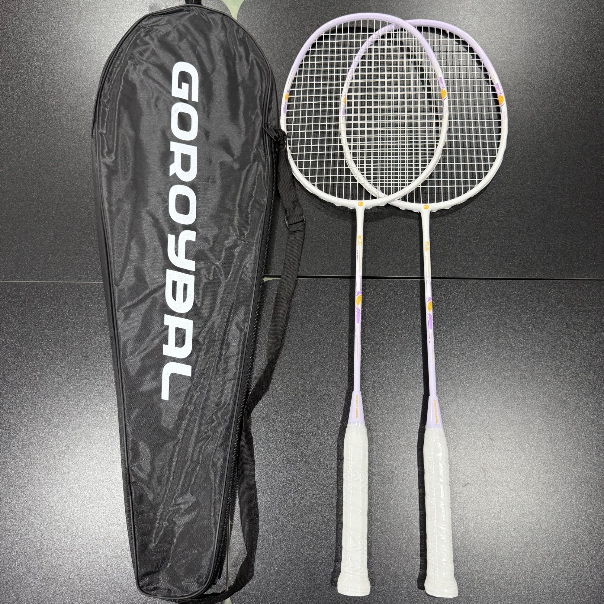 羽毛球拍碳素超轻耐打高弹力新手初学者训练双拍